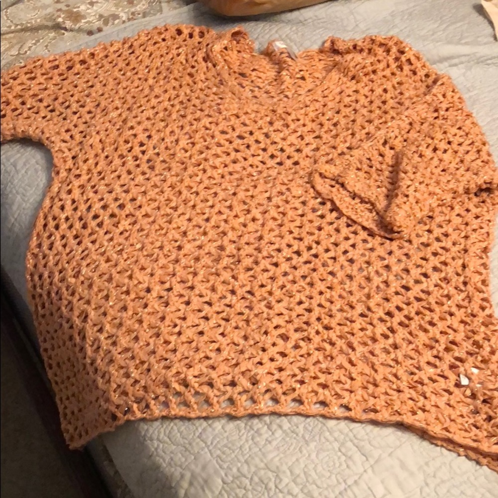 Coral & Gold Cover Up